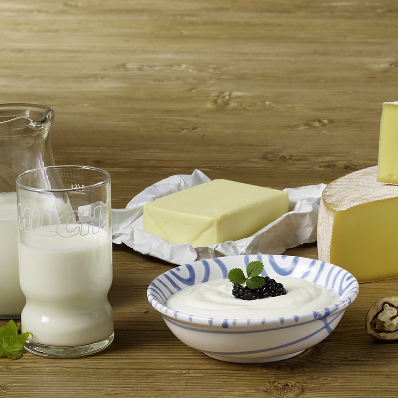 Milch und Butter